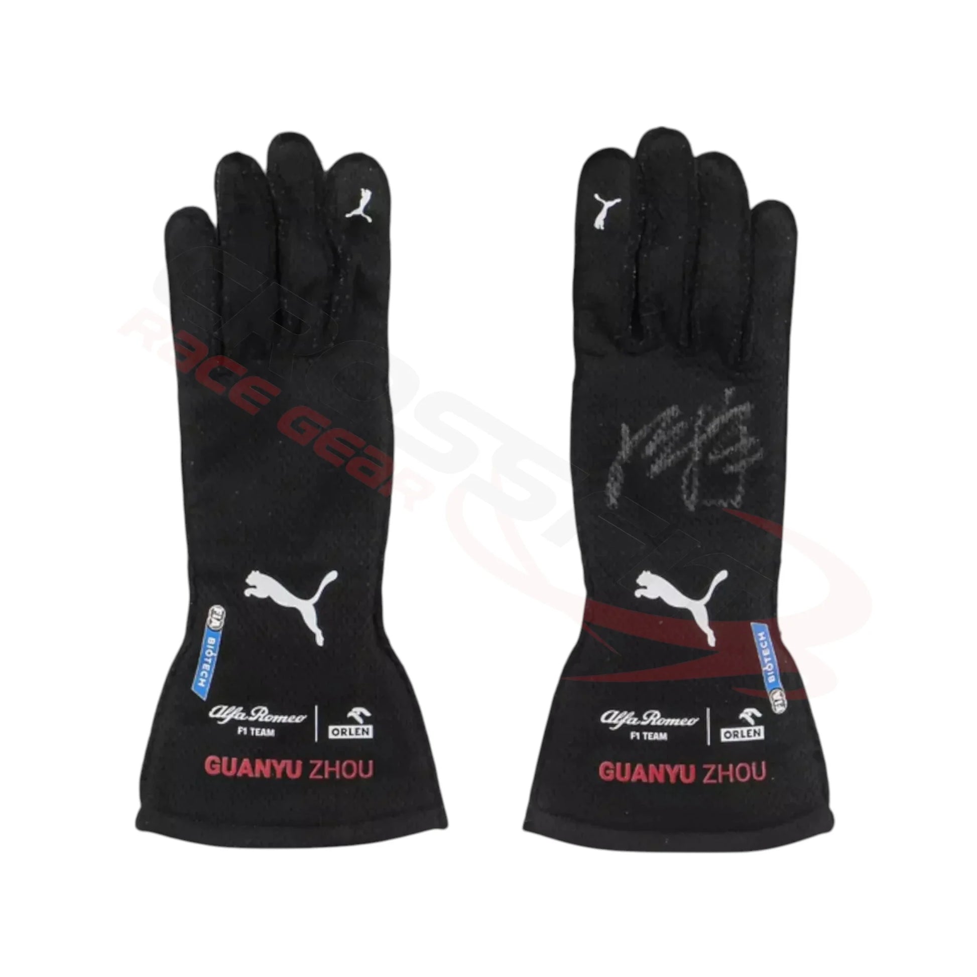 2022 Zhou Guanyu F1 Race Gloves Singapore GP
