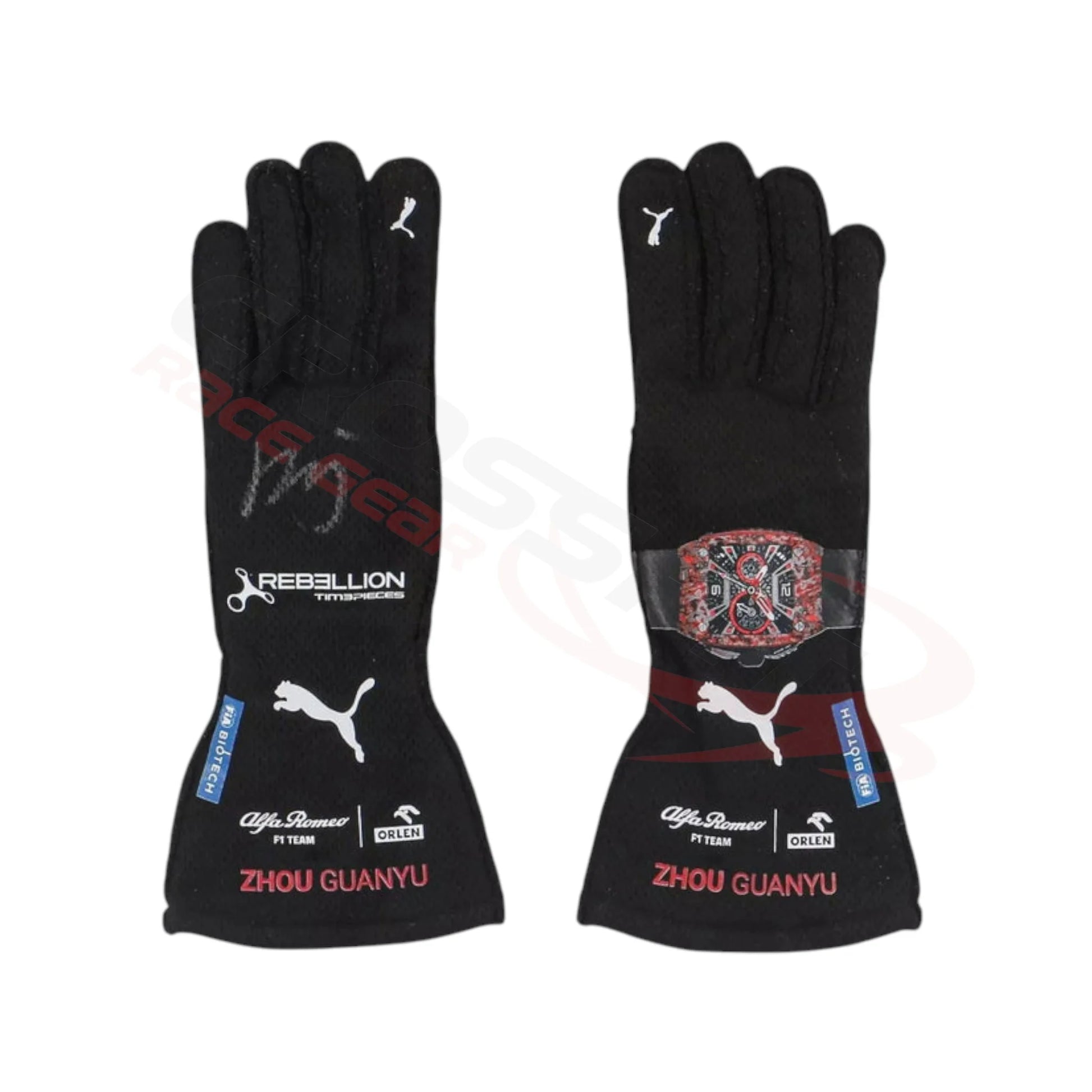 2023 Zhou Guanyu Alfa Romeo F1 Race Gloves