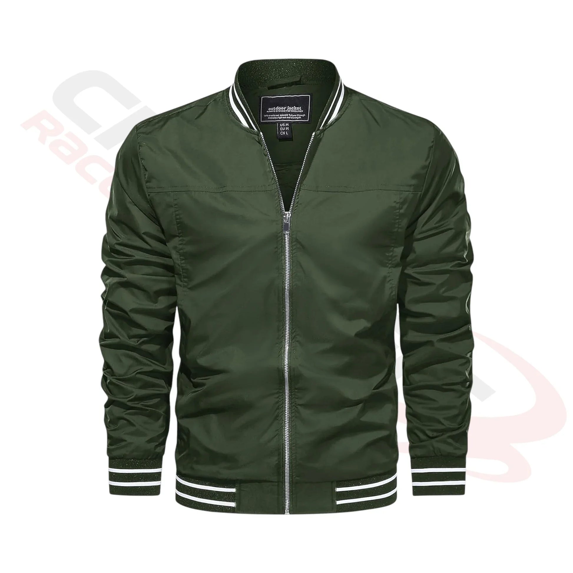 Men's Lightweight Bomber Jacket - Army Green