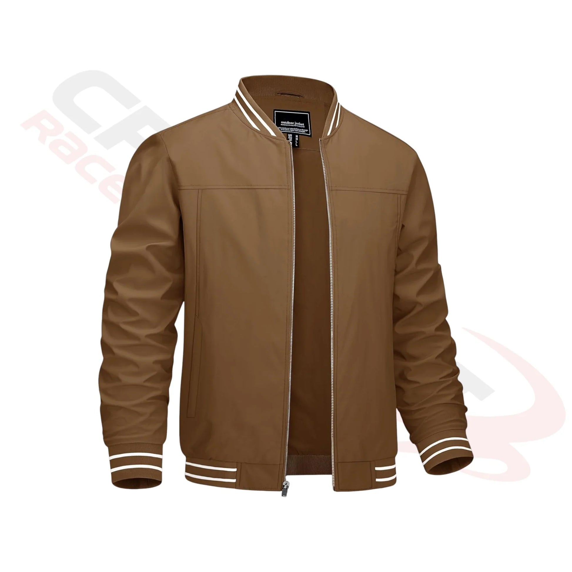 Men's Lightweight Bomber Jacket - Brown