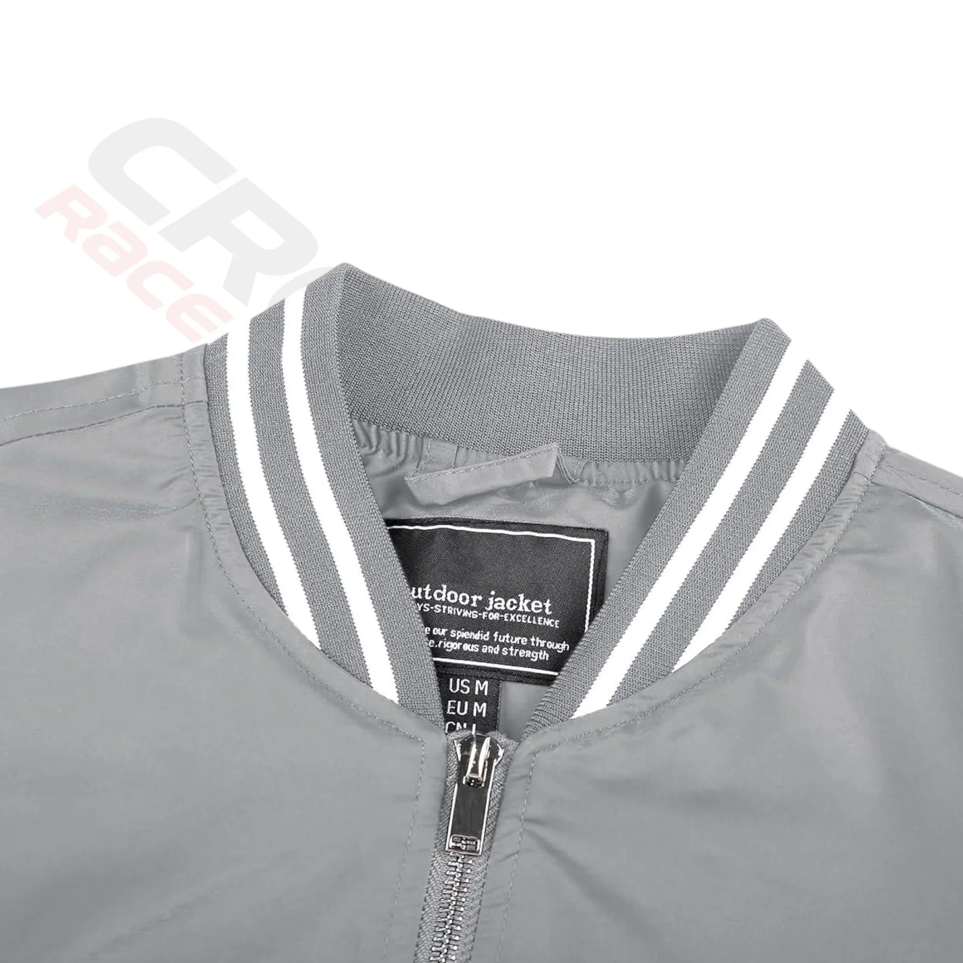 Men's Lightweight Bomber Jacket - Light Grey