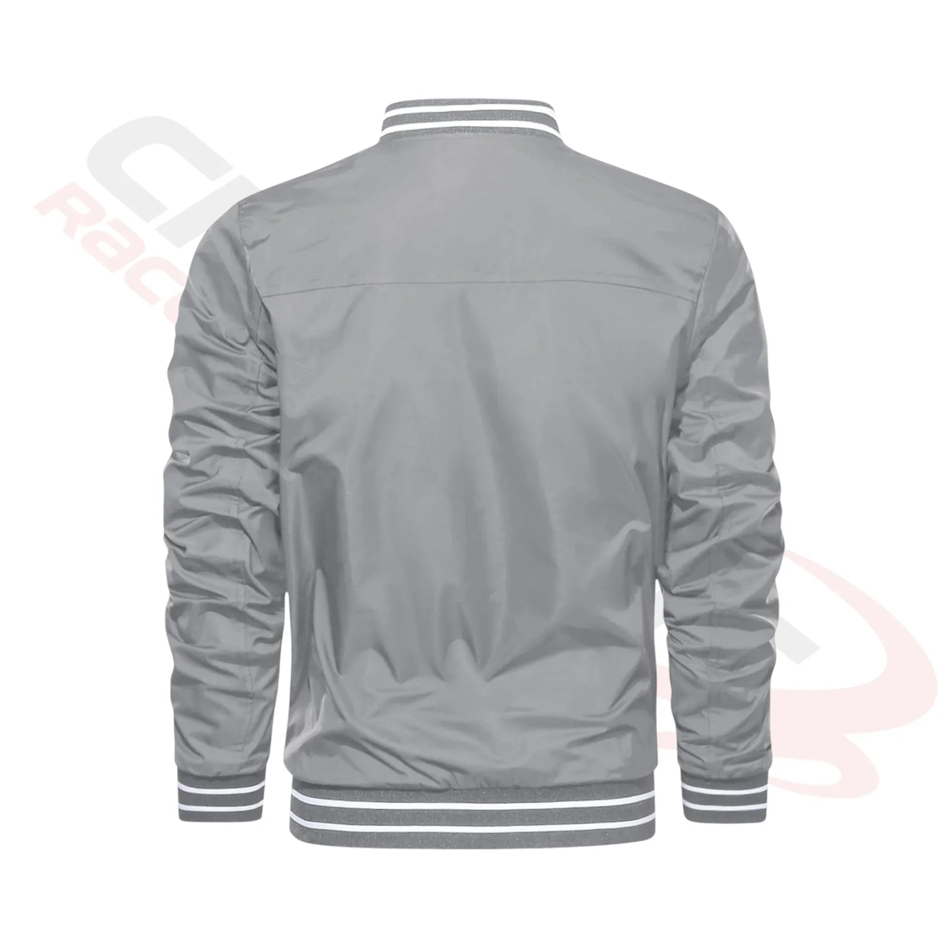 Men's Lightweight Bomber Jacket - Light Grey