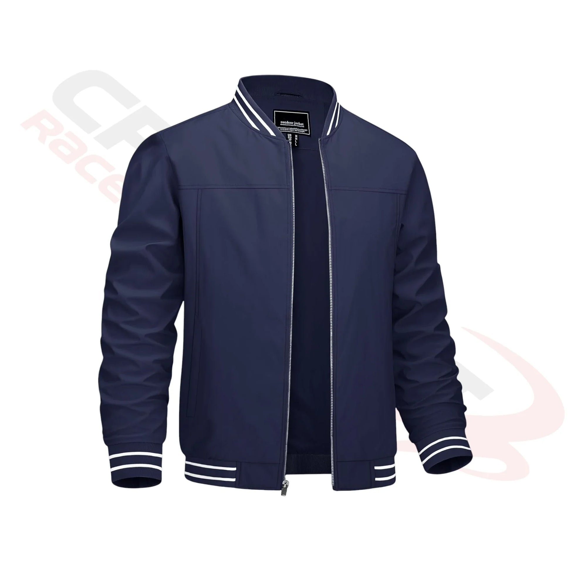 Men's Lightweight Bomber Jacket - Navy Blue