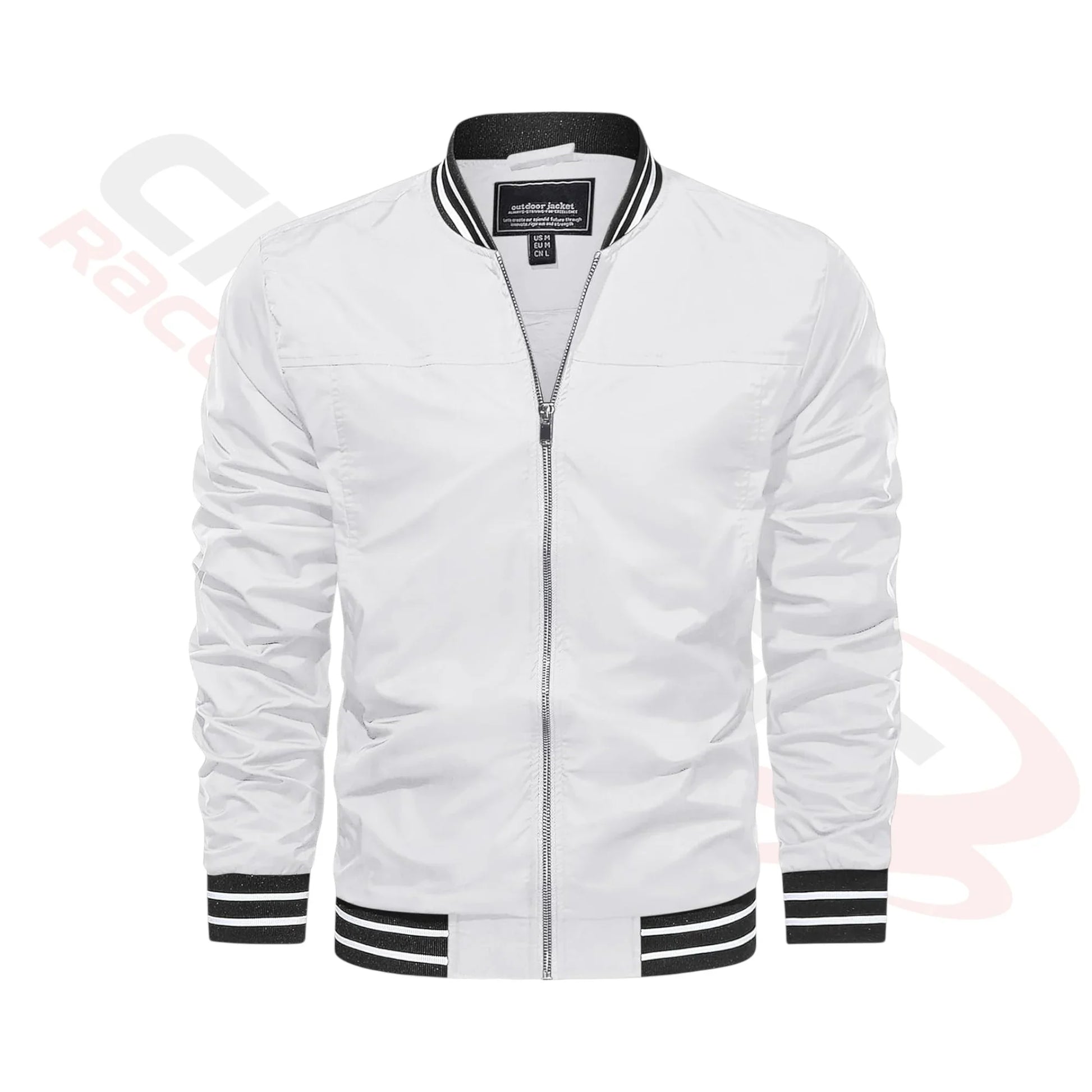 Men's Lightweight Bomber Jacket - White
