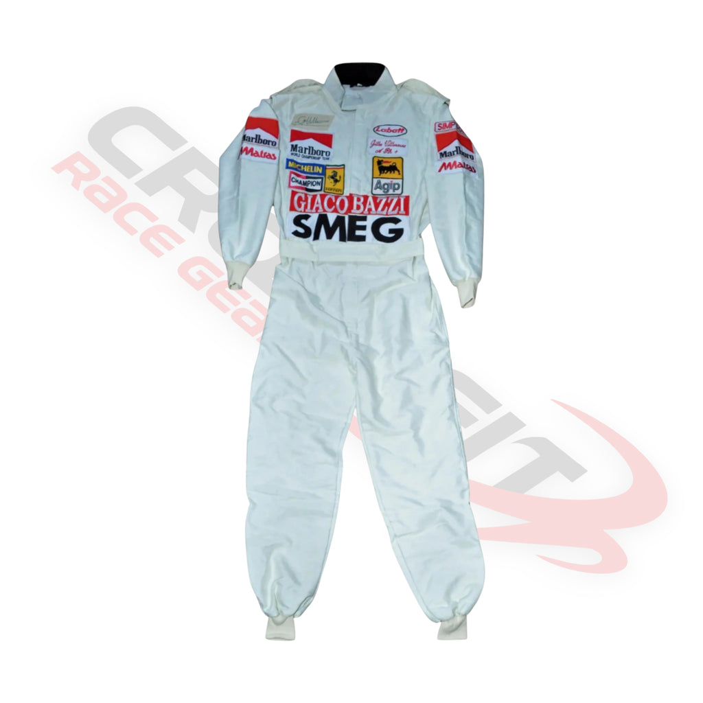 1980 Gilles Villeneuve SMEG Embroidered patches F1 Race Suit