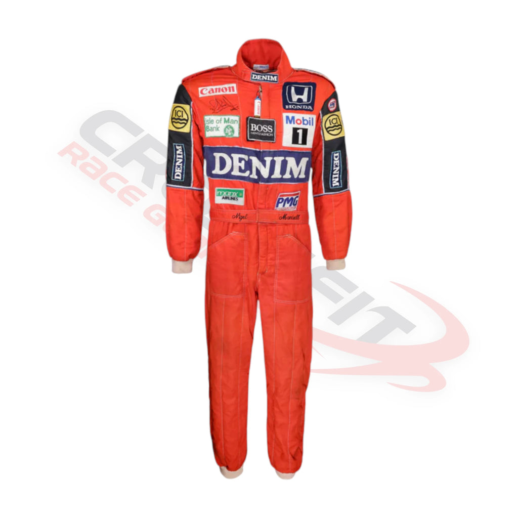 1986 Nigel Mansell Williams Honda F1 Printed Race Suit