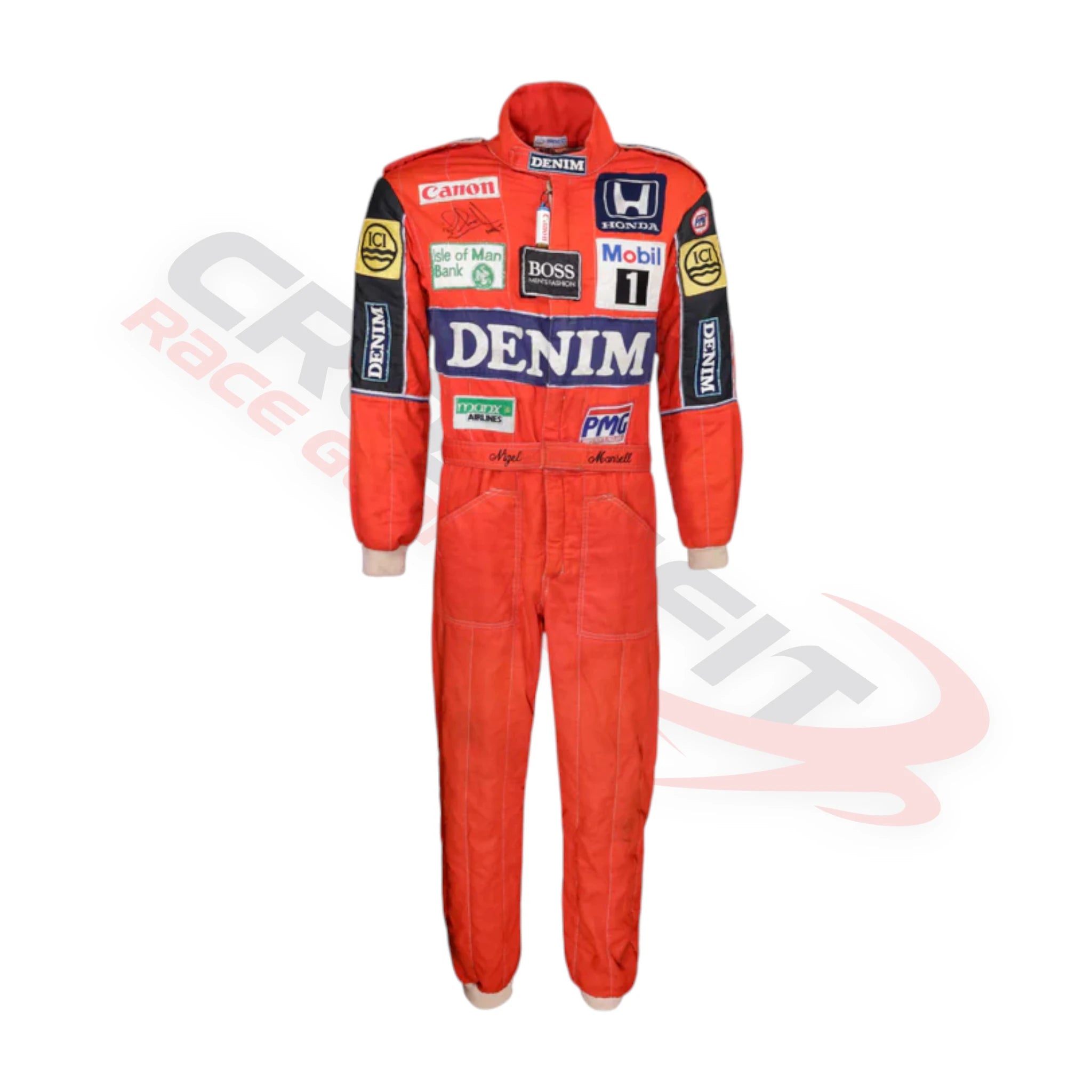 1986 Nigel Mansell Williams Honda F1 Printed Race Suit