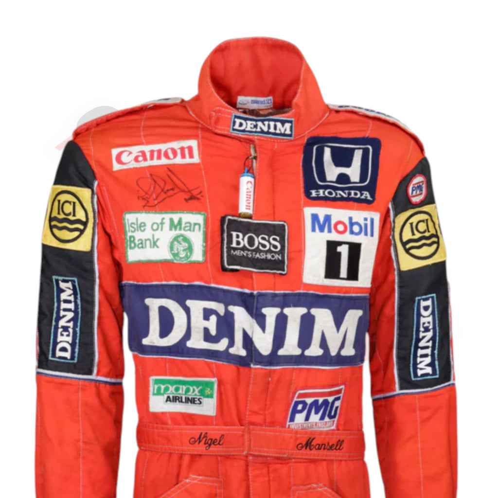 1986 Nigel Mansell Williams Honda F1 Printed Race Suit