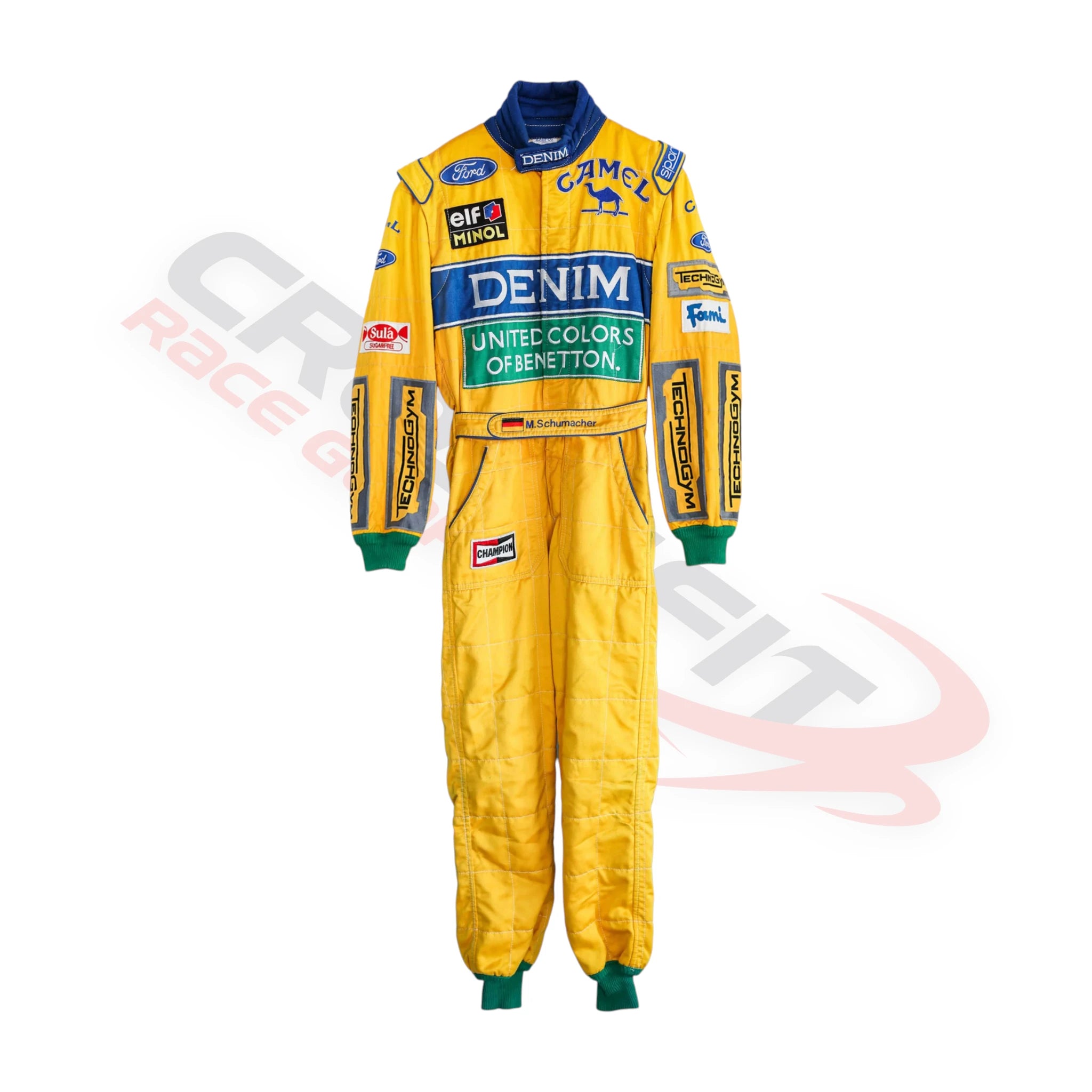 1993 Michael Schumacher Camel Benetton F1 Printed Race Suit