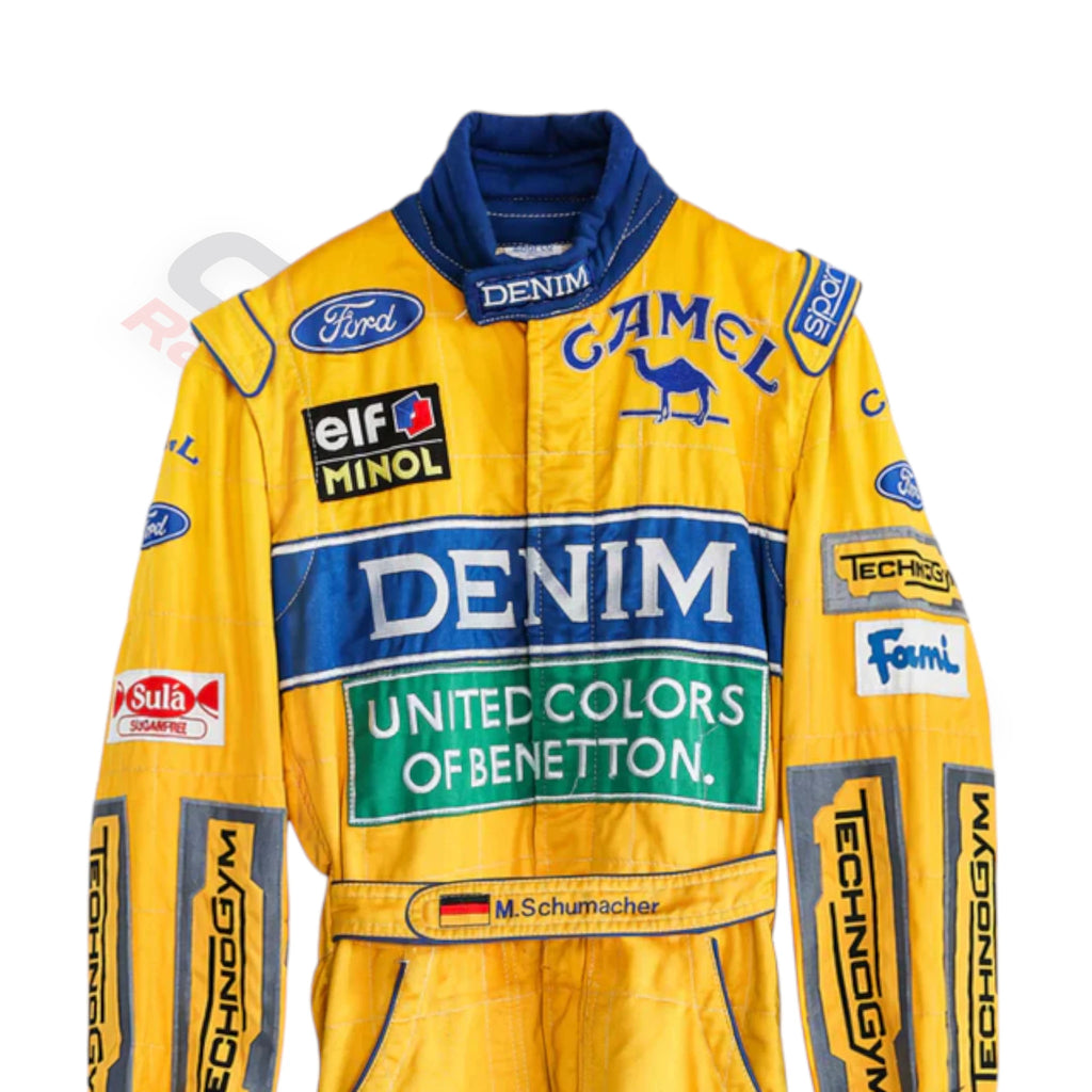 1993 Michael Schumacher Camel Benetton F1 Printed Race Suit