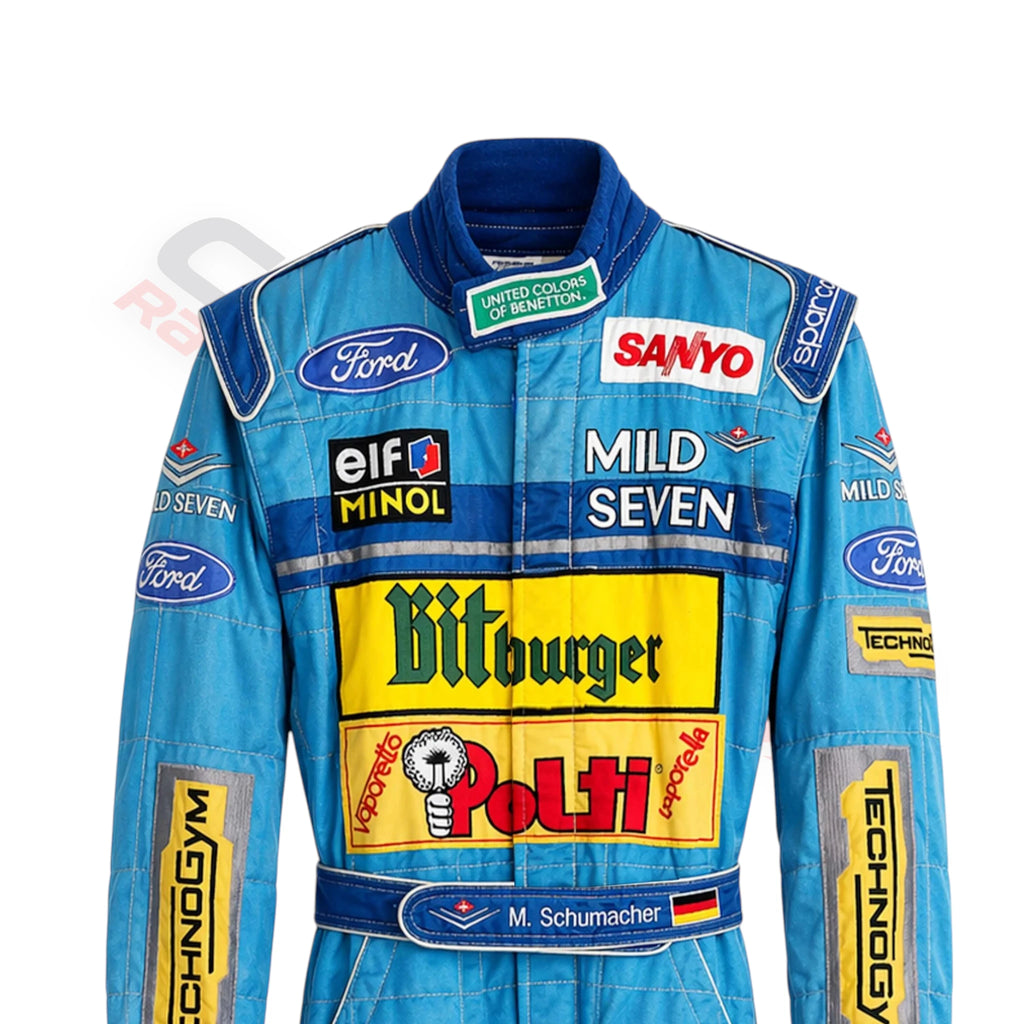 1994 Michael Schumacher Benetton Ford Japanese GP F1 Printed Race Suit
