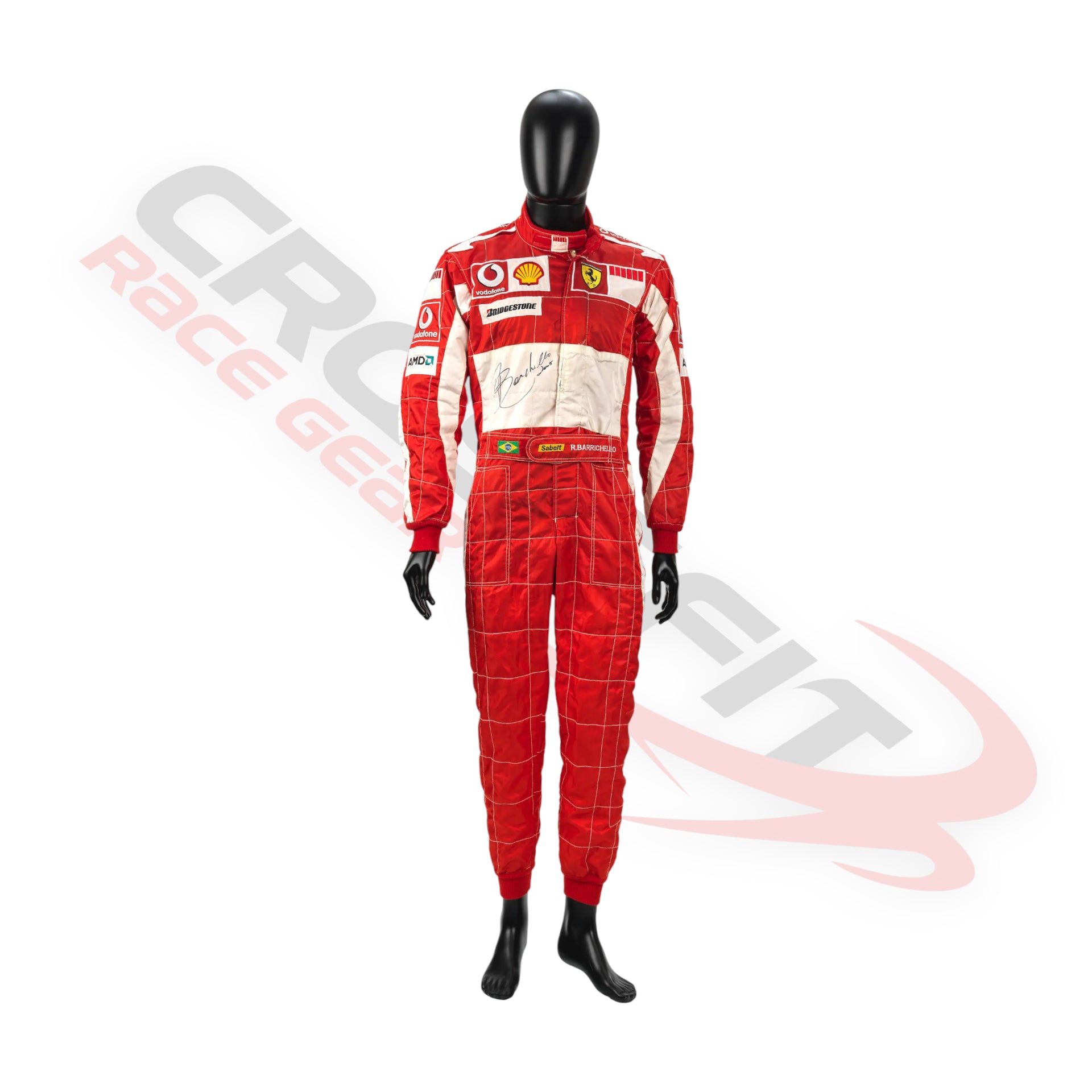 top gear rubens barrichello 2005 Rubens Barrichello Embroidered patches F1 Race Suit – Crossfit Racegear