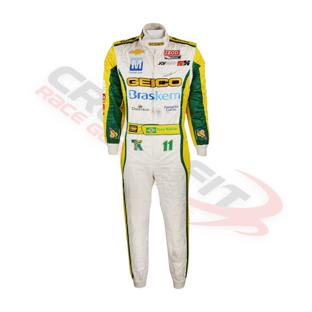 2012 Tony Kanaan KV Racing Technology IndyCar printed Race Suit