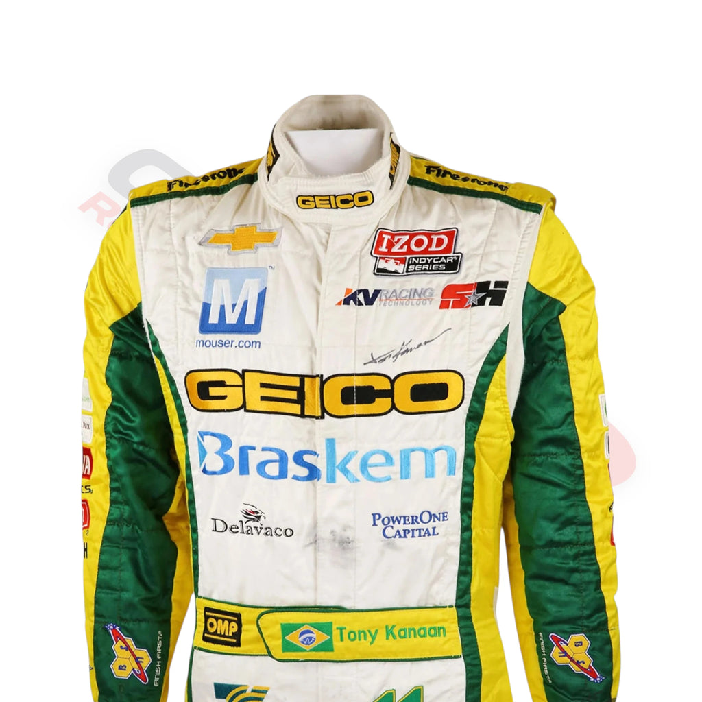 2012 Tony Kanaan KV Racing Technology IndyCar printed Race Suit