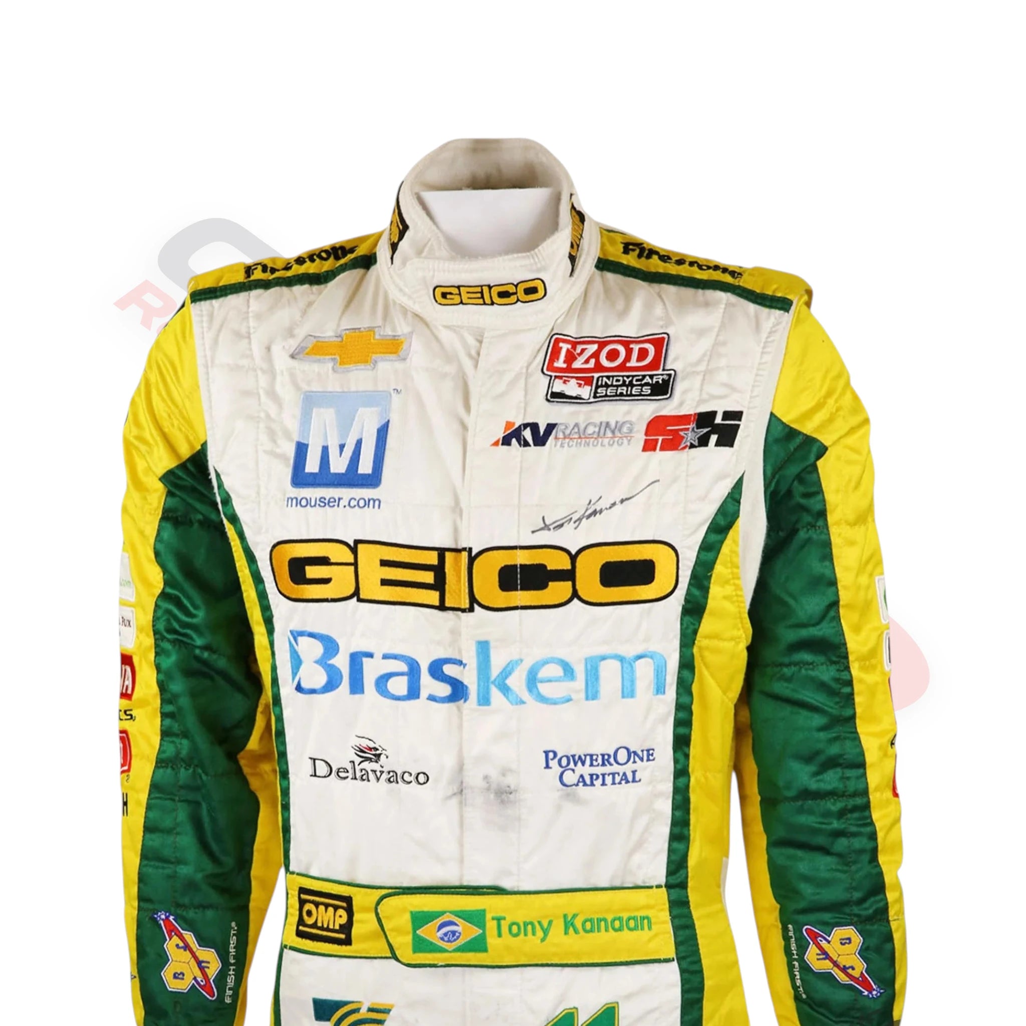 2012 Tony Kanaan KV Racing Technology IndyCar printed Race Suit