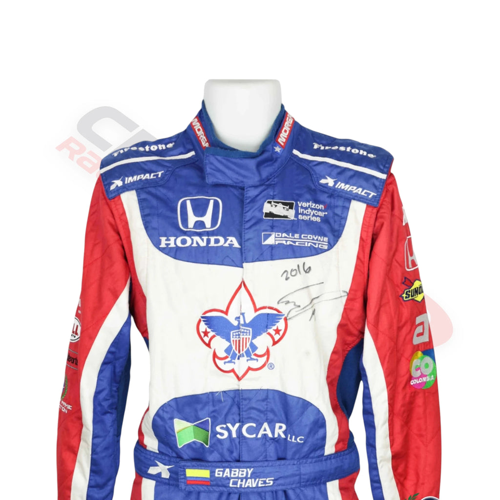 2016 Gabby Chaves Dale Coyne Racing IndyCar Printed Race Suit