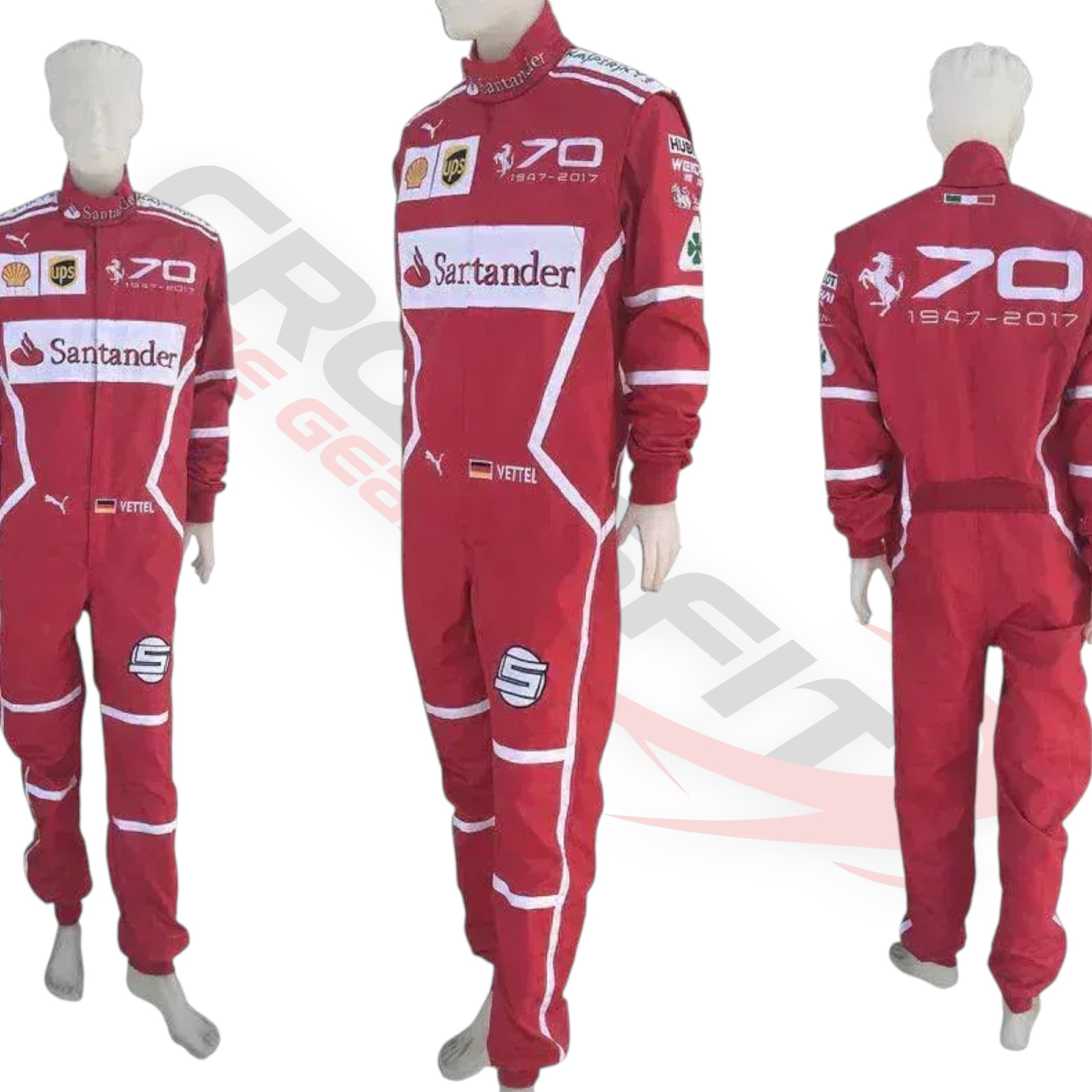 2017 Sebastian Vettel Embroidered F1 Race Suit