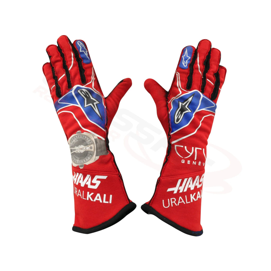 2021 Nikita Mazepin Mexico GP Haas F1 Race Gloves
