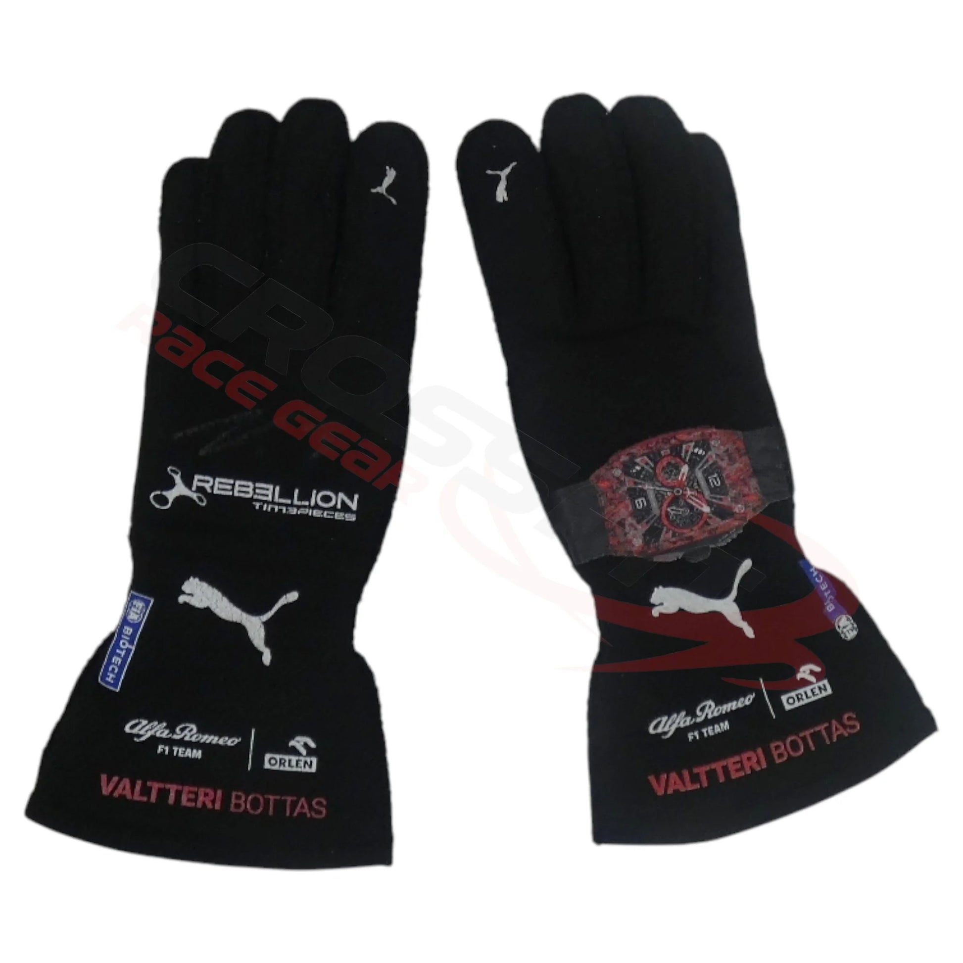 2022 Valtteri Bottas Alfa Romeo F1 race gloves