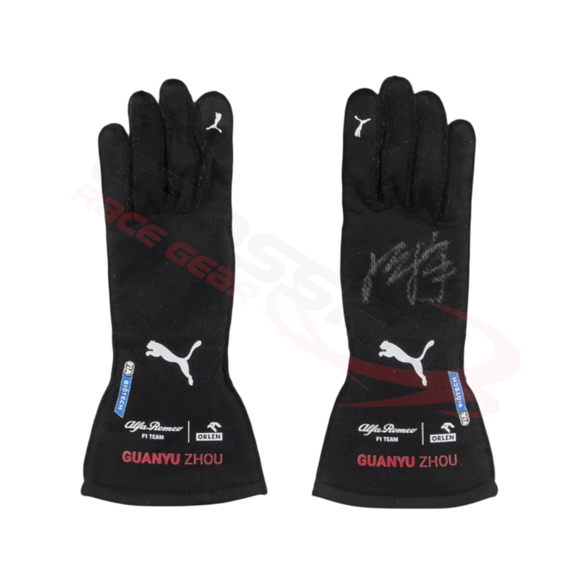 2022 Zhou Guanyu F1 Race Gloves Singapore GP