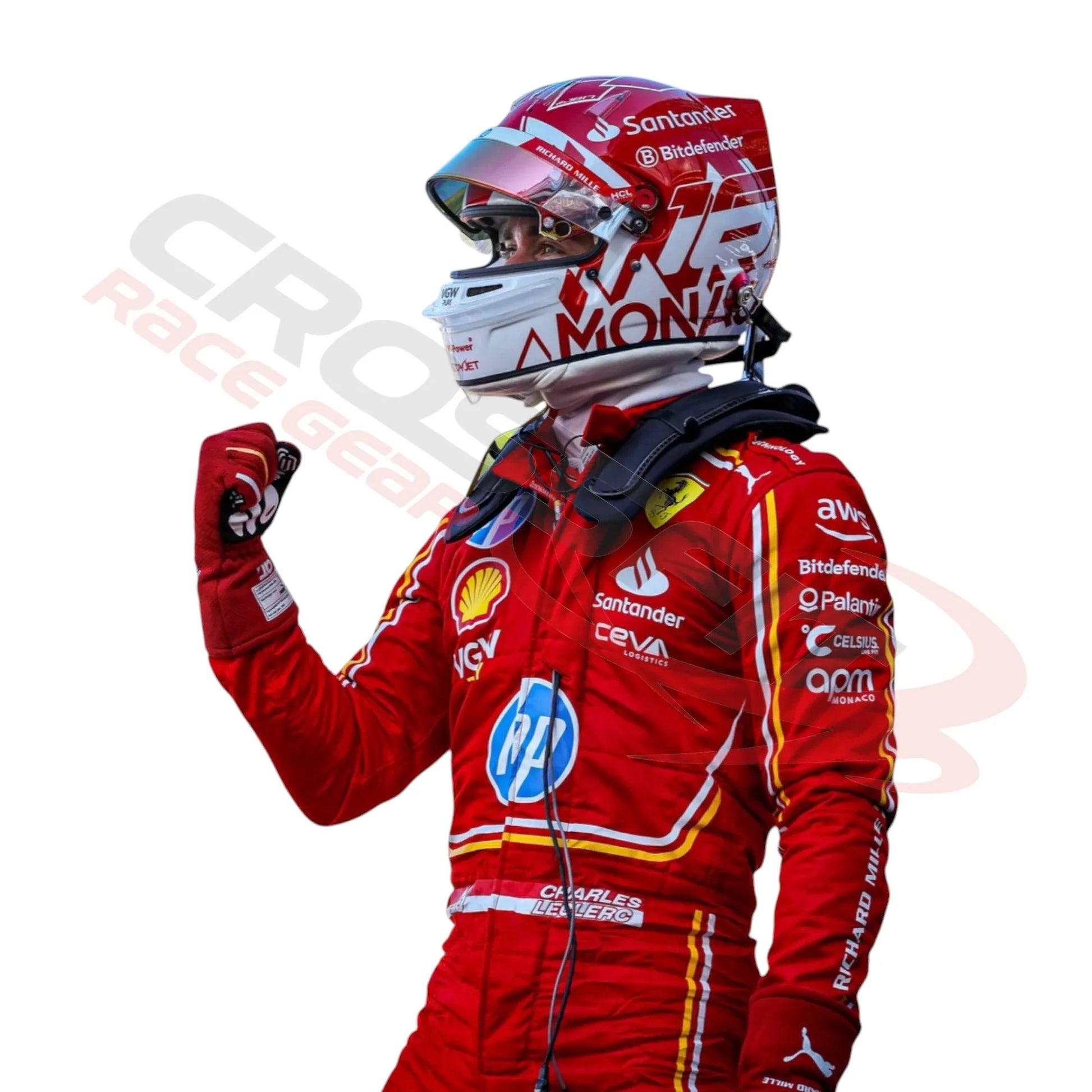 2024 Monaco GP Scuderia Ferrari Hp Charles Leclerc F1 Race Suit