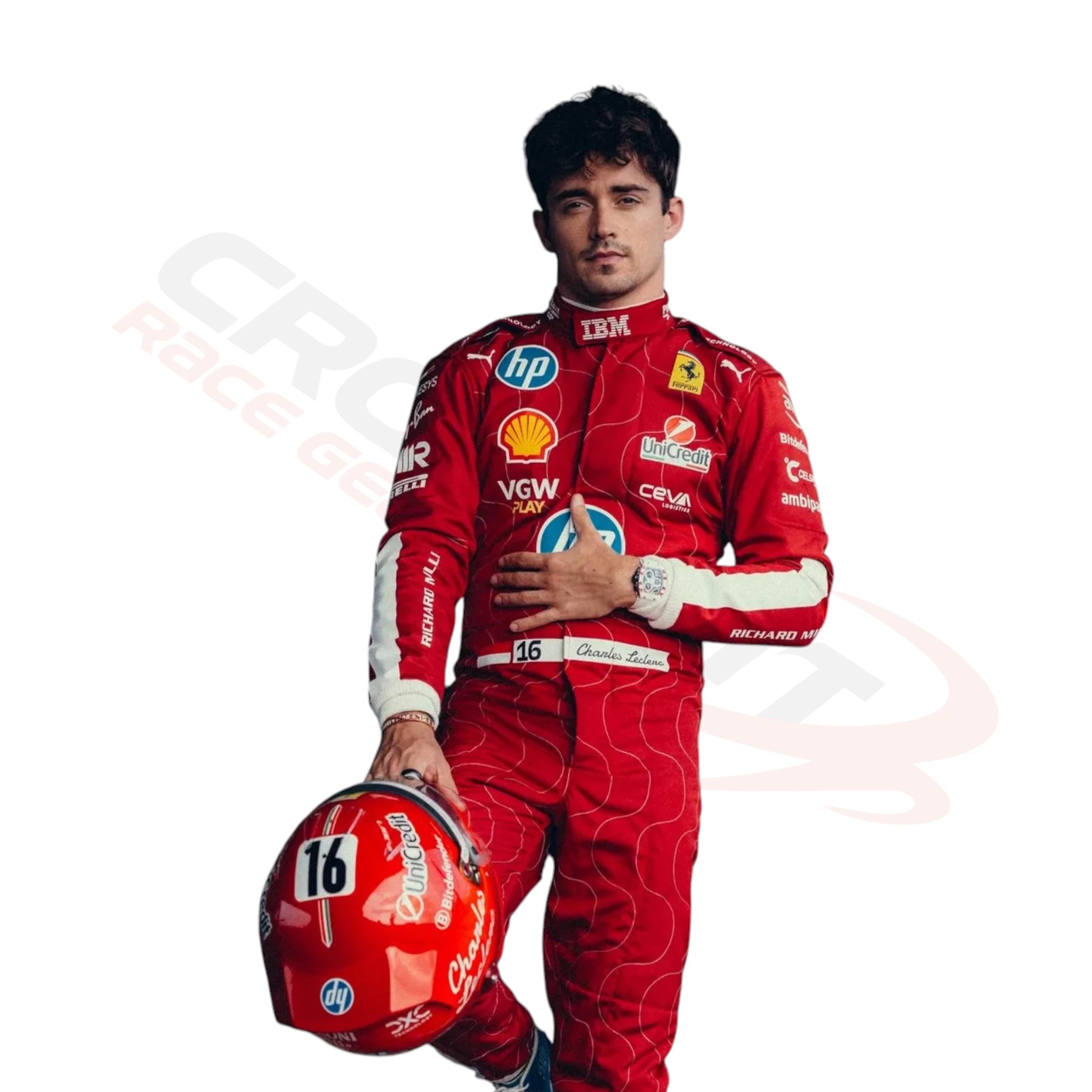 2025 Charles Leclerc Scuderia Ferrari HP Monza GP F1 Race Suit
