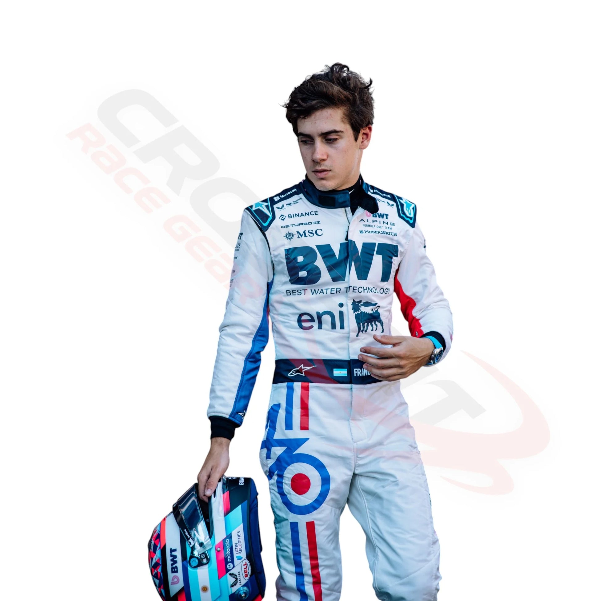 2025 Franco Colapinto Spanish GP celebrate 70 years Race Suit