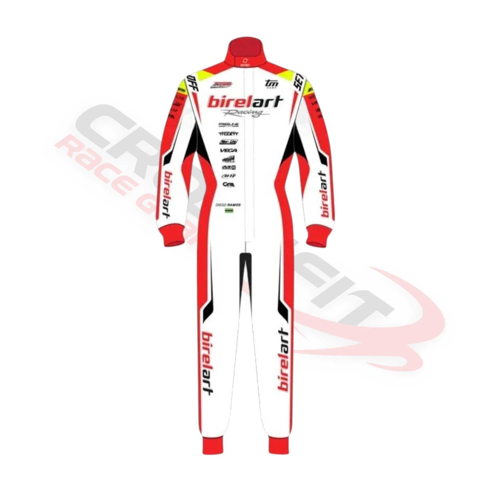 2026 Offset PSL BirelART Karting Race Suit  Red and White