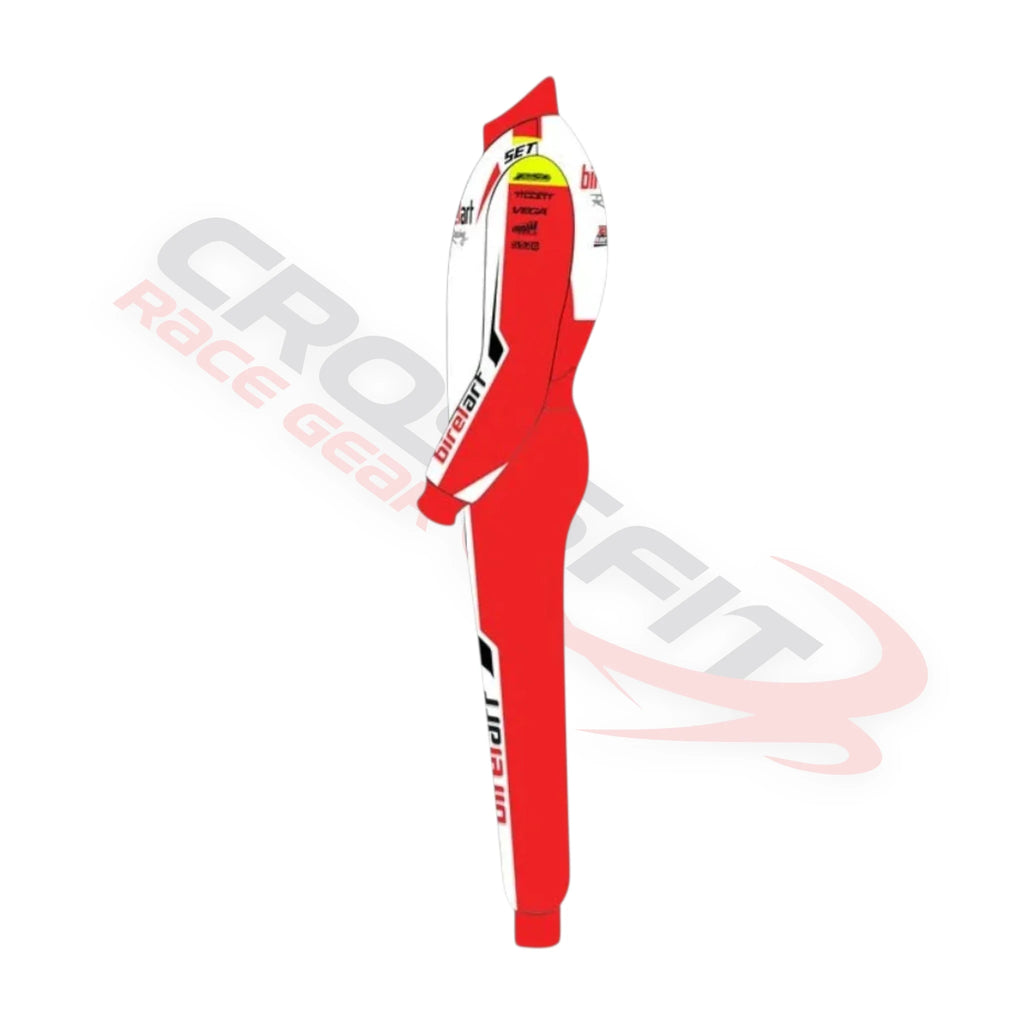 2026 Offset PSL BirelART Karting Race Suit  Red and White