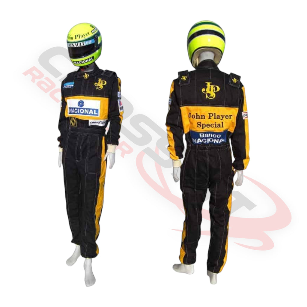 Ayrton Senna 1985 F1 JPS Embroidery Race Suit