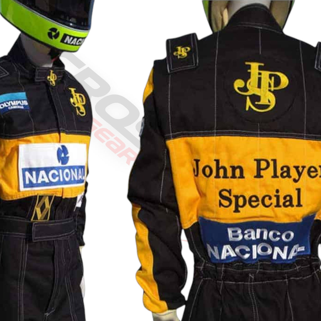 Ayrton Senna 1985 F1 JPS Embroidery Race Suit