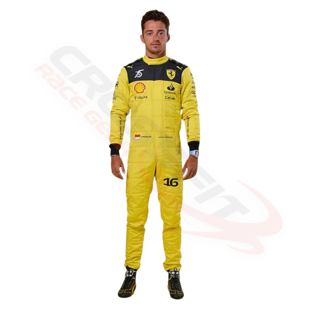 Charles Leclerc Ferrari's 75th anniversary F1 Suit Special Edition