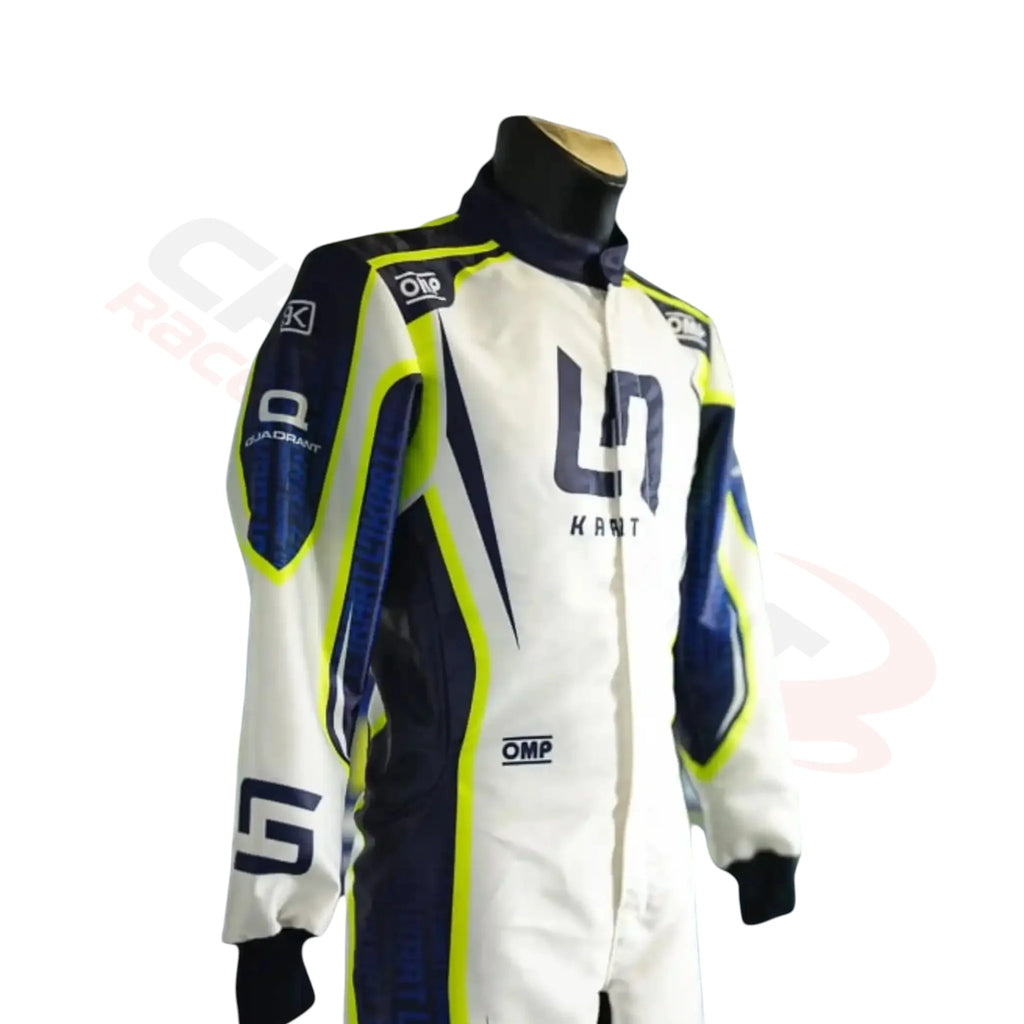 LN Kart OMP Driver Overall White Go Kart Race Suit