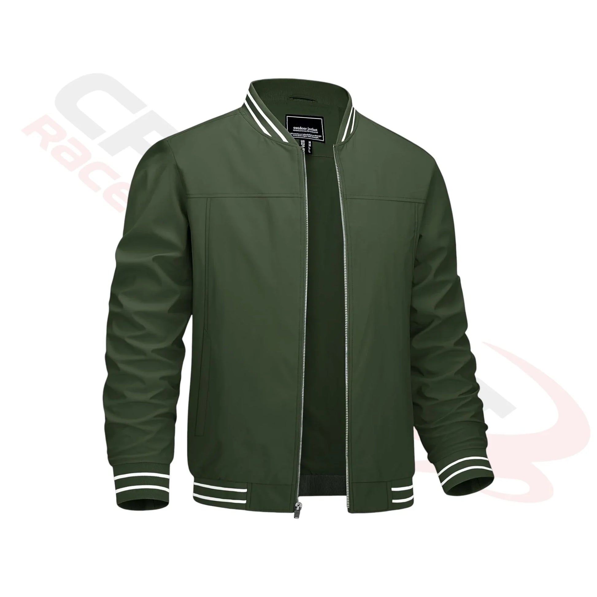 Men's Lightweight Bomber Jacket - Army Green