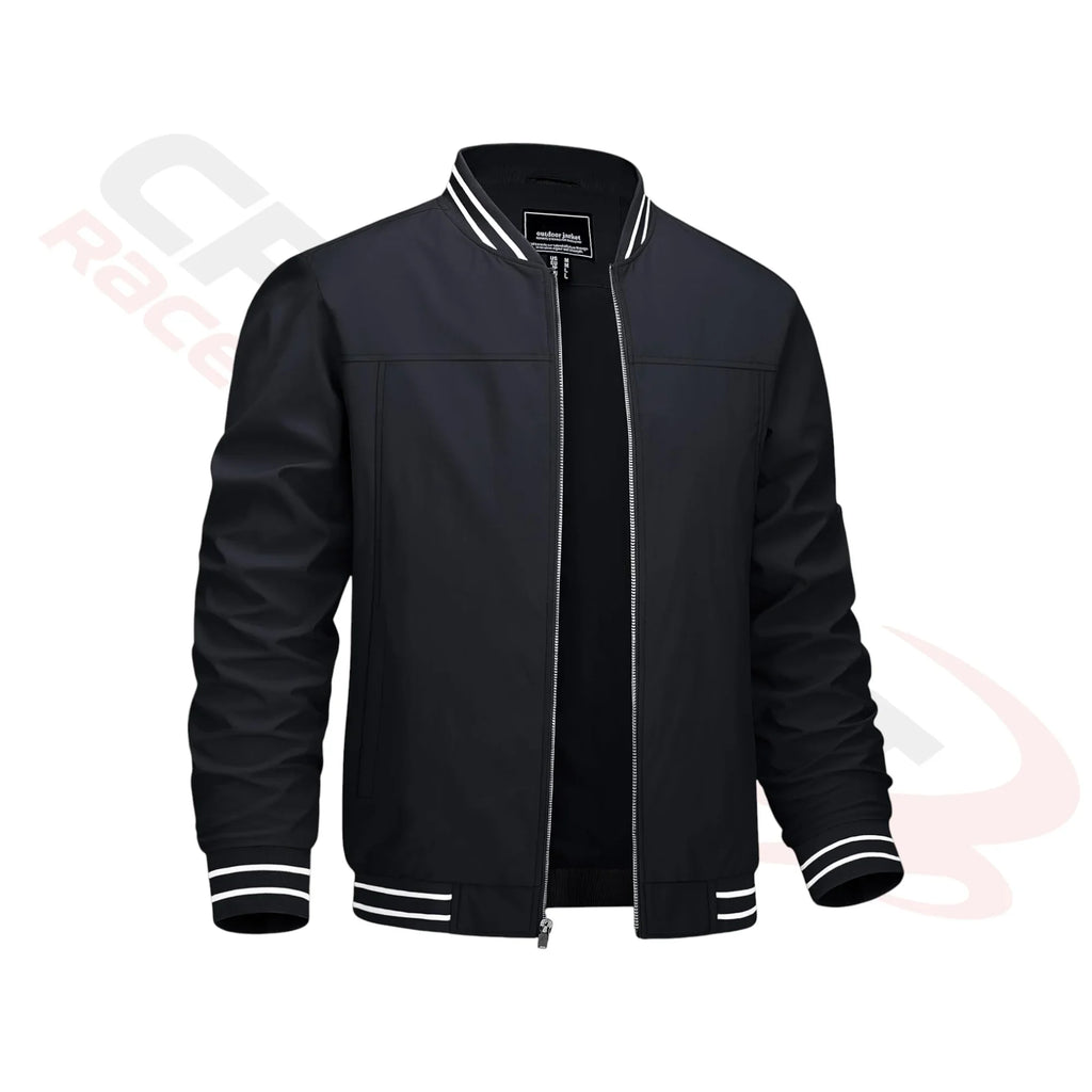 Men's Lightweight Bomber Jacket - Black