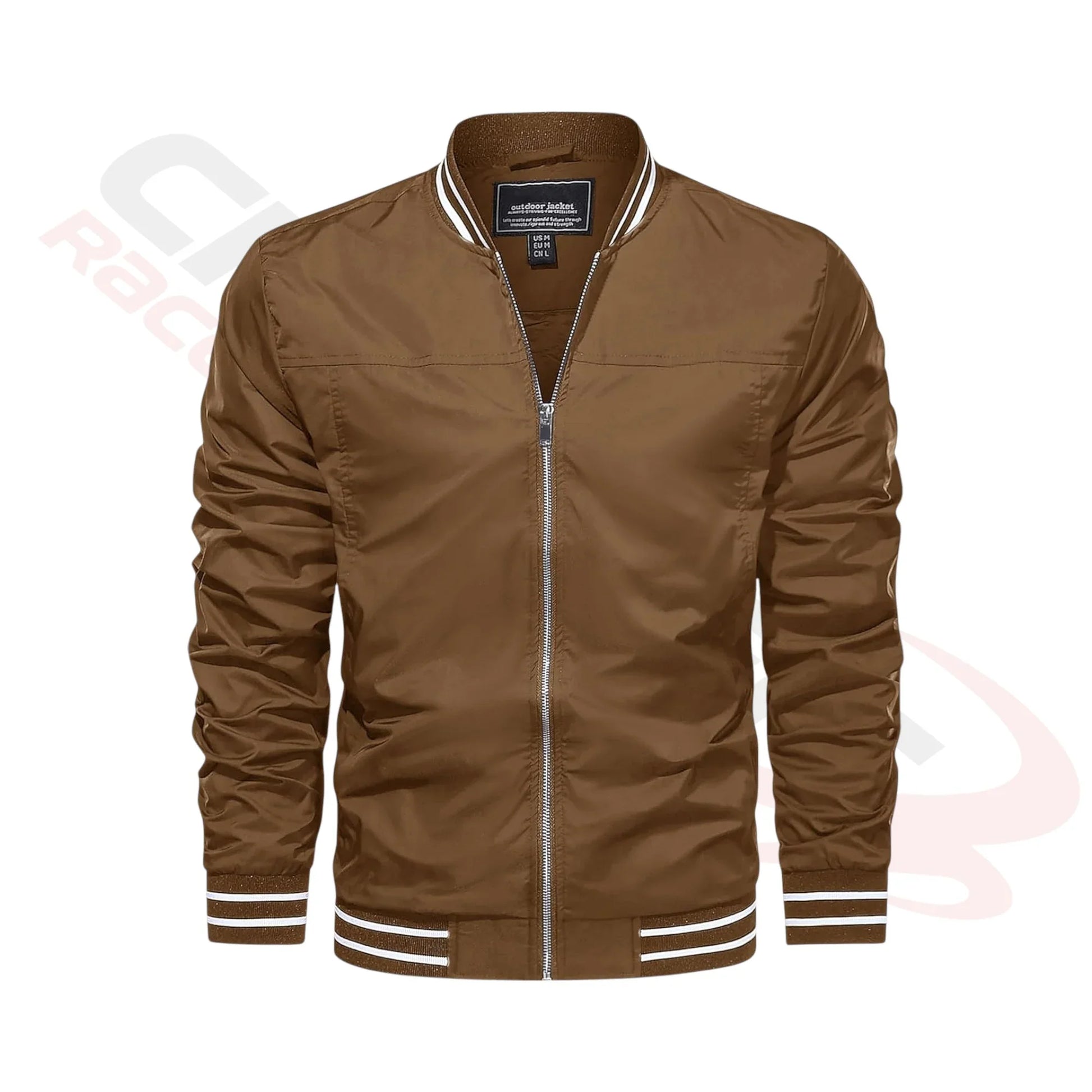 Men's Lightweight Bomber Jacket - Brown