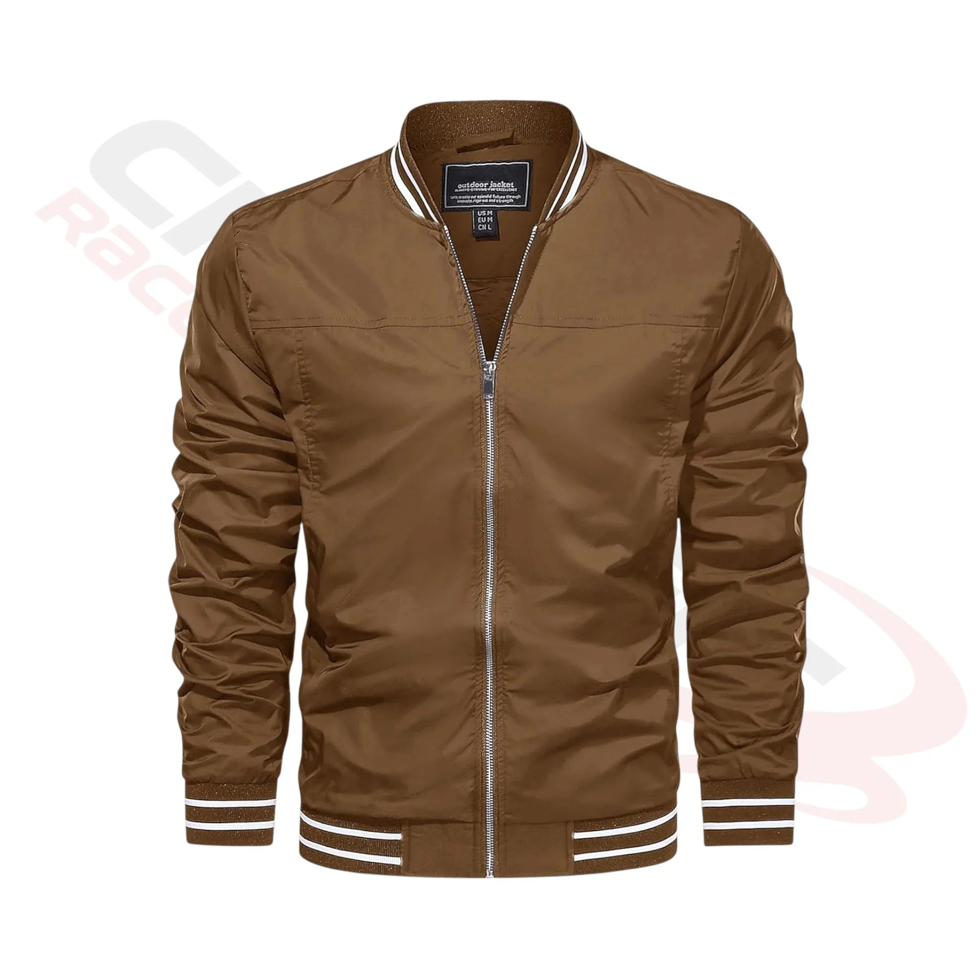 Men's Lightweight Bomber Jacket - Brown