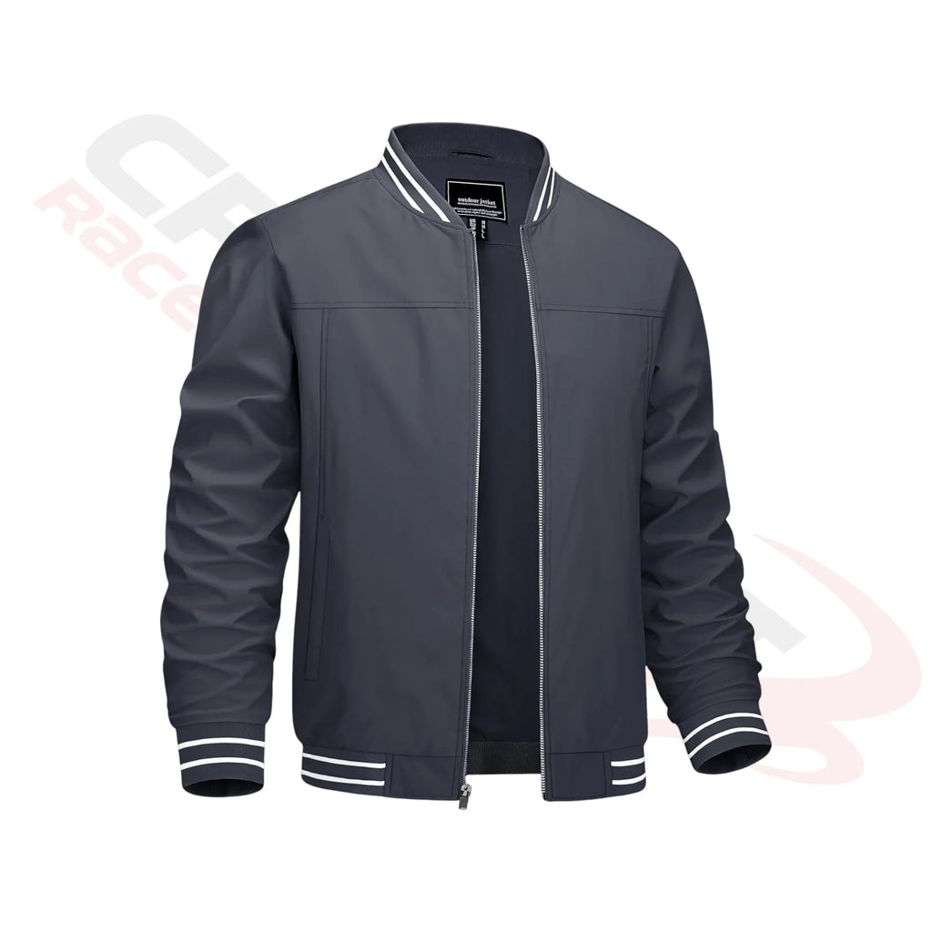 Men's Lightweight Bomber Jacket - Grey