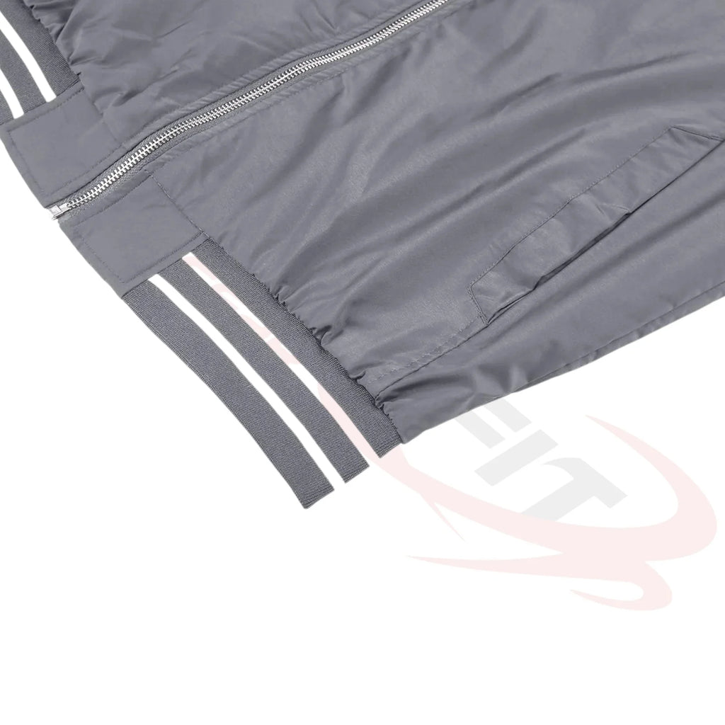 Men's Lightweight Bomber Jacket - Light Grey
