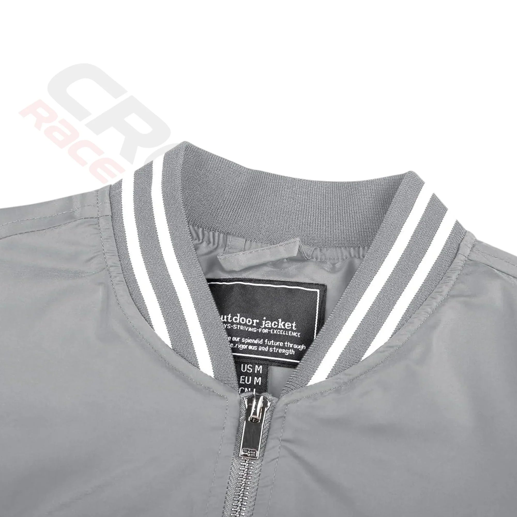 Men's Lightweight Bomber Jacket - Light Grey