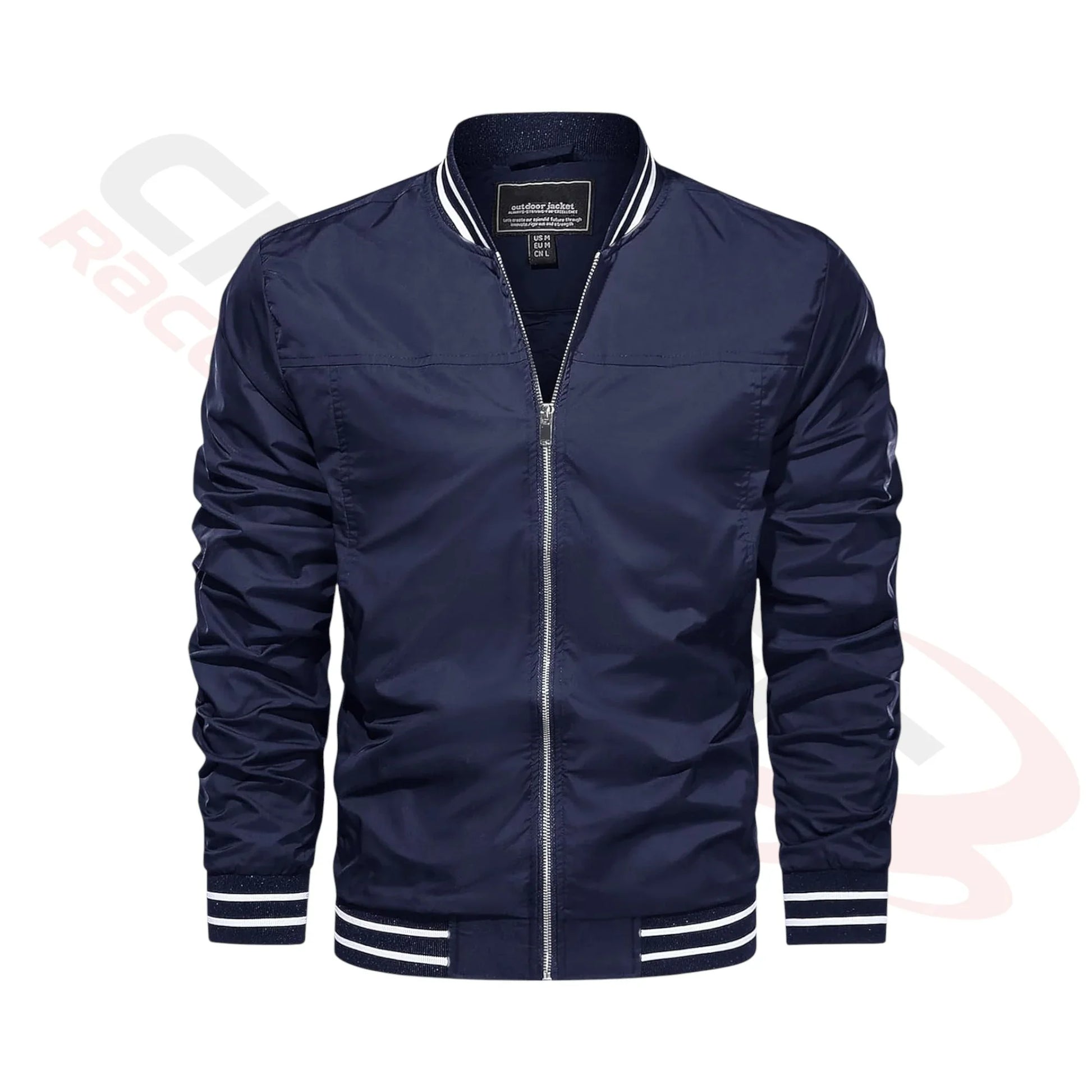 Men's Lightweight Bomber Jacket - Navy Blue