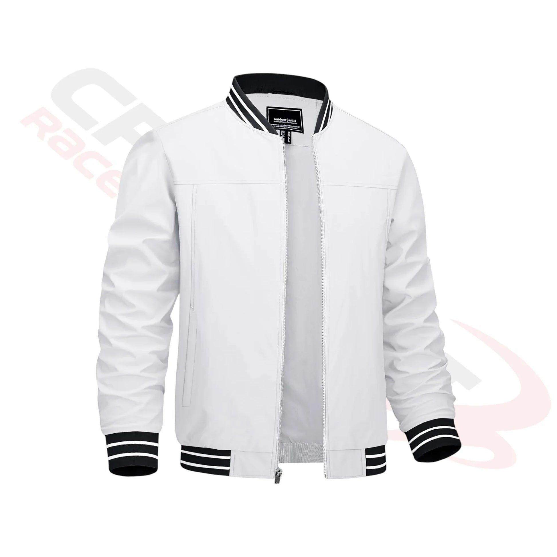 Men's Lightweight Bomber Jacket - White