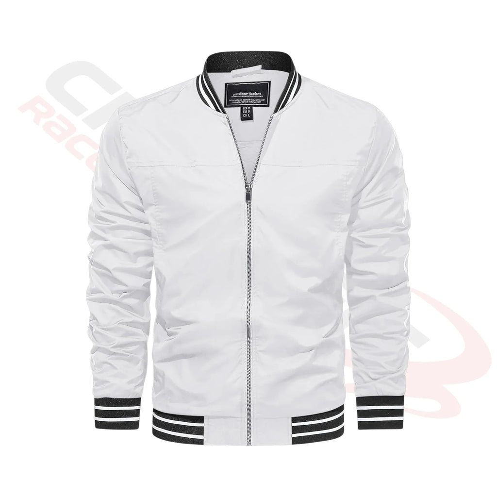 Men's Lightweight Bomber Jacket - White