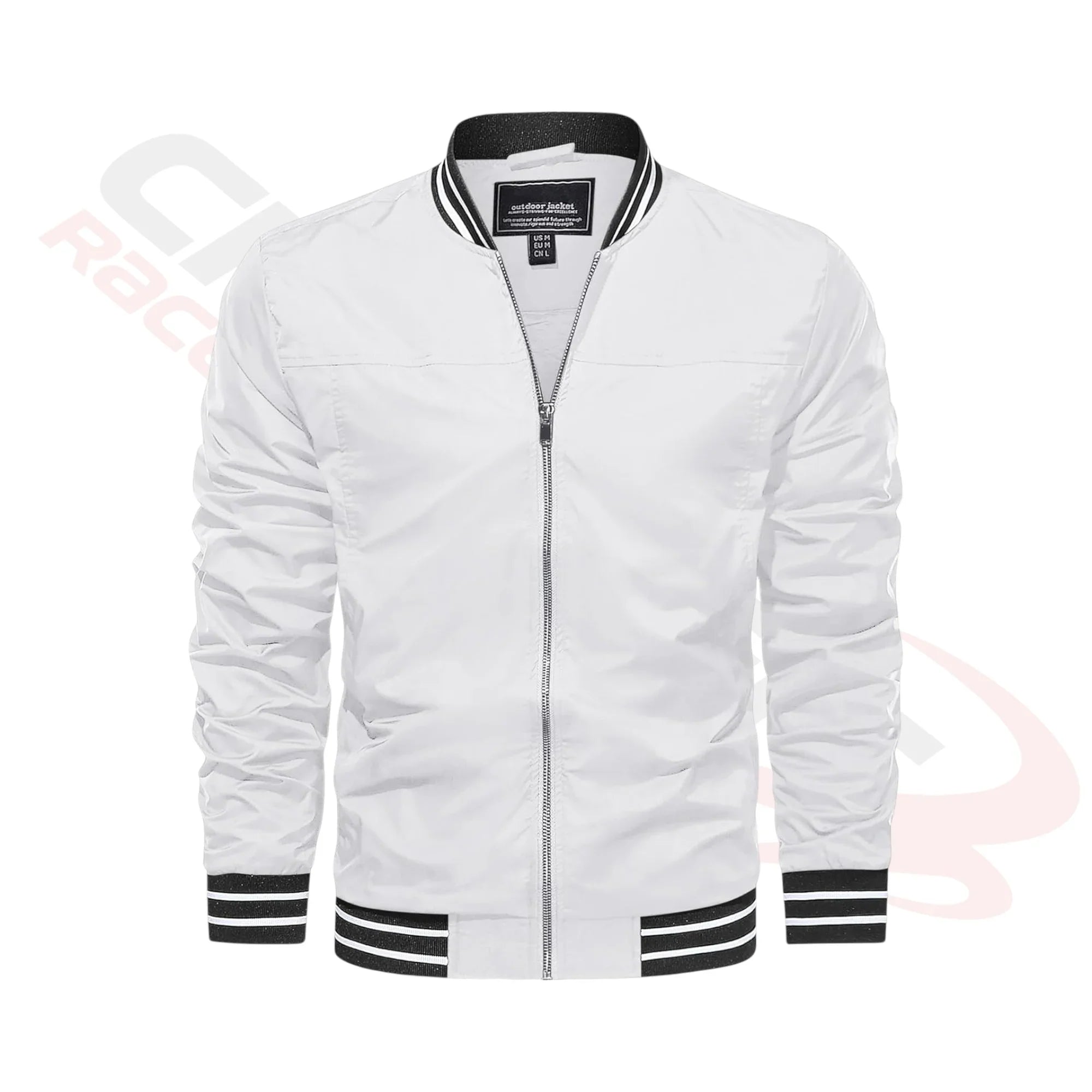 Men's Lightweight Bomber Jacket - White